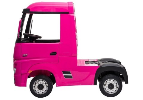 Auto Na Akumulator Mercedes Actros Ciężarówka Pilot MP3 LED Różowy 4x4 LEAN CARS