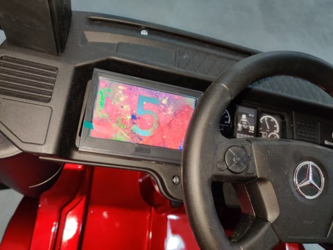 Auto Mercedes Actros Czarny Lakierowany Ciężarówka Dla Dzieci Pilot LED MP4 LEAN CARS