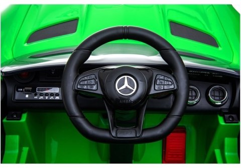 Auto Pojazd Na Akumulator Mercedes GT R Dla Dzieci Światła LED MP3 Zielony LEAN CARS