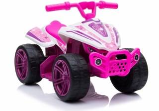 Quad na akumulator TR1805 Biało-różowy LEAN CARS