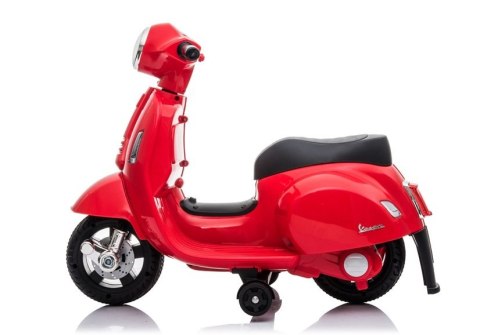Skuter na Akumulator Vespa GTS 300 Mini Dla Dzieci Światło LED Czerwony LEAN CARS
