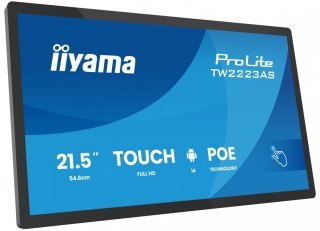 Monitor 21.5 cala ProLite TW2223AS-B3P POJ.10PKT.24/7,ANDROID14, 450 cd/m2, USB-C, 2x2W, RJ45, 3xUSB, iiSignage