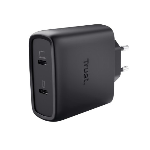 Ładowarka MAXO GaN 65W 2xUSB-C czarna