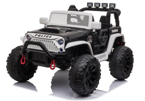 Auto na Akumulator JC666 Światła LED MP3 Pilot Policyjny Biały LEAN CARS