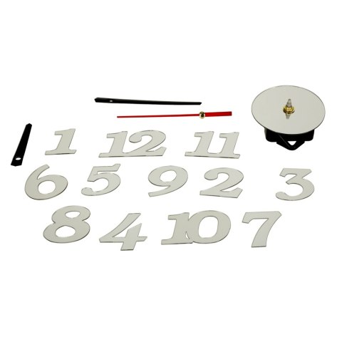 Zegar ścienny naklejany DIY regulowany nowoczesny srebrny 12 godzin Kik Sp. z o. o. Sp. k.