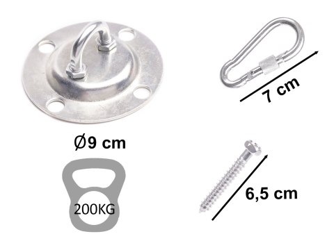 Zestaw do montażu huśtawki fotela wiszącego gniazda 200kg Kik Sp. z o. o. Sp. k.
