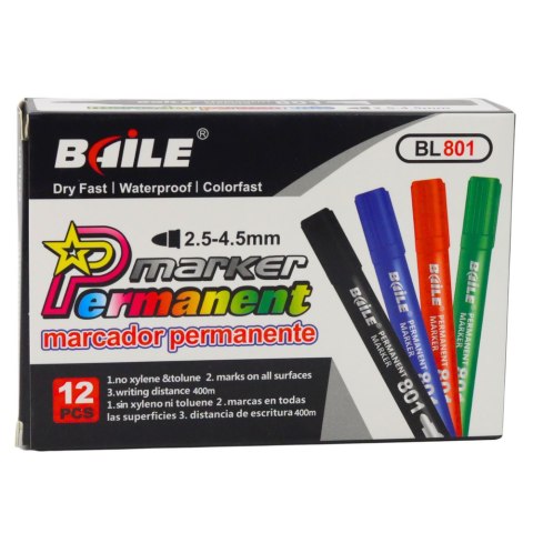 Marker Permanentny Wodoodporny Czerwony 2,5-4,5 mm LEAN