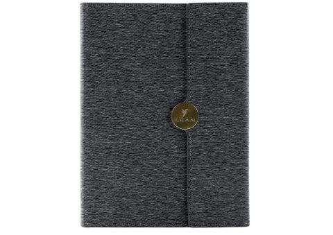 Notes Biurowy Na Magnes Notatnik W Linie A5 Z Obiciem Czarny LEAN