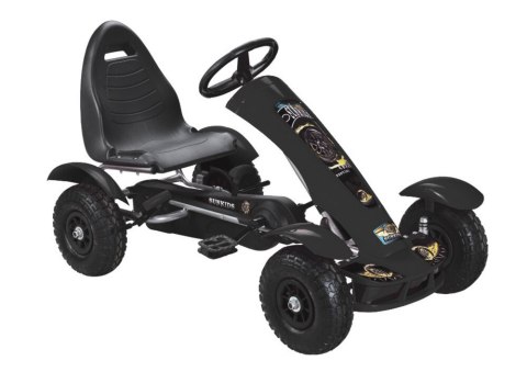 Sportowy Gokart Na Pedały F618 Pomowane Koła Obciążenie 50kg Czarny LEAN CARS