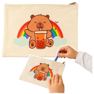 Kosmetyczka Kapibara Na Suwak Praktyczna Na Akcesoria Piórnik LEAN TOYS
