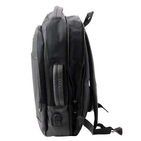 Plecak Biznesowy USB Kieszeń Na Laptopa Czarny 16L 45cm LEAN