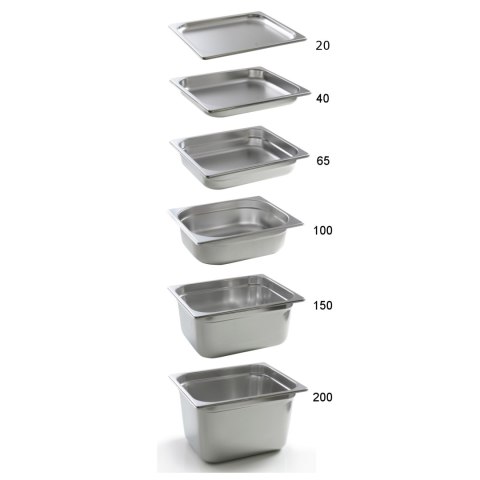 Pojemnik GN 1/3 stalowy Kitchen Line wys. 20 mm - Hendi 806401 Hendi