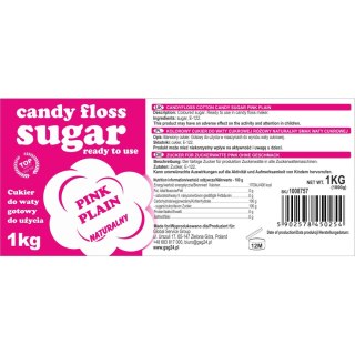 Kolorowy cukier do waty cukrowej różowy naturalny smak waty cukrowej 1kg GSG24