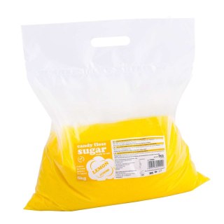 Kolorowy smakowy cukier do waty cukrowej żółty o smaku cytrynowym 5kg GSG24