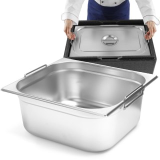 Pojemnik gastronomiczny GN 1/2 z chowanymi uchwytami 325x265x200mm 12.5L Hendi 817353 Hendi