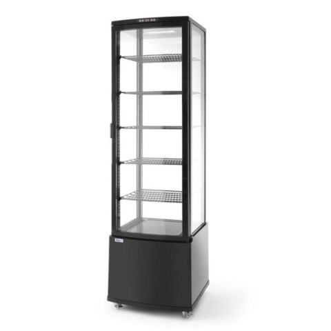 Witryna chłodnicza cukiernicza na kółkach 5 półek 280L LED - czarna ARKTIC