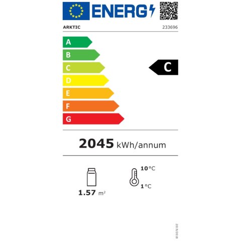Witryna chłodnicza przeszklona 280L 5 półek ARKTIC Hendi 233696 ARKTIC