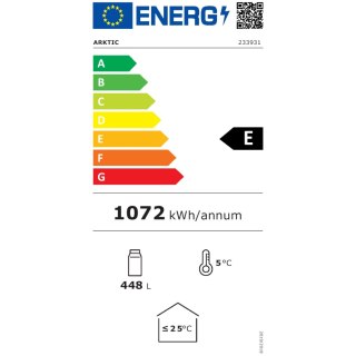 Lodówka barowa na napoje 2-drzwiowa szer. 90cm 384L ARKTIC