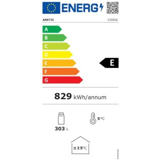 Lodówka chłodziarka barowa sklepowa na napoje 3-drzwiowa 6 półek 300 W 303 l - Hendi 235836 ARKTIC