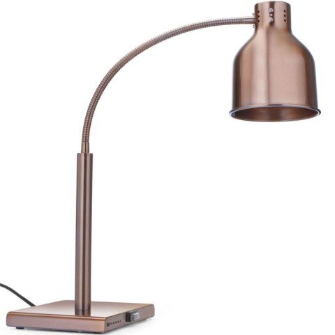 Lampa grzewcza stołowa do podgrzewania potraw giętka 250 W - miedziana Hendi