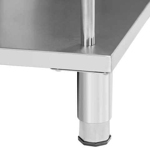 Stół blat barowy roboczy gastronomiczny z rantem 4 półki STAL 250 x 60 x 105 cm