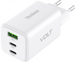 Ładowarka sieciowa 3xUSB 65W 3,24A Power Delivery 3.0 QC4.0