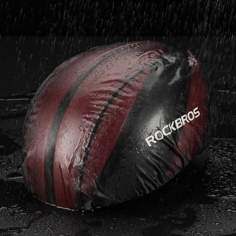 Pokrowiec przeciwdeszczowy na kask rowerowy czarny ROCKBROS