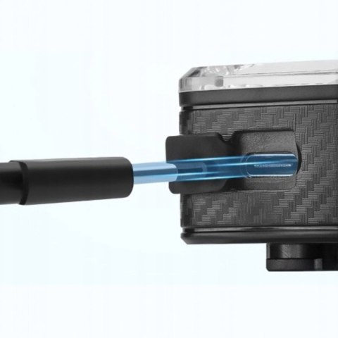 Lampka rowerowa LED czerwona tylna system hamowania STOP USB-C - czarna ROCKBROS