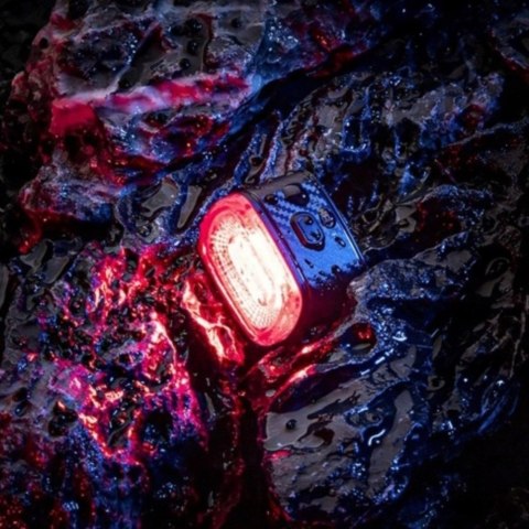 Lampka rowerowa LED czerwona tylna system hamowania STOP USB-C - czarna ROCKBROS