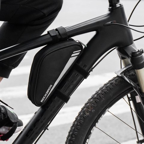 Torba rowerowa na narzędzia pompkę mocowana na ramę 0.7l - czarna ROCKBROS