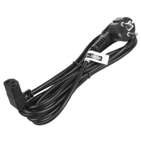 Kabel zasilający kątowy 3m wtyk EU Maclean MCTV-854