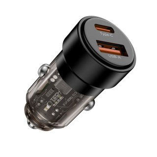Ładowarka samochodowa USB-A USB-C CC03 PD 75W - czarna Tech-Protect