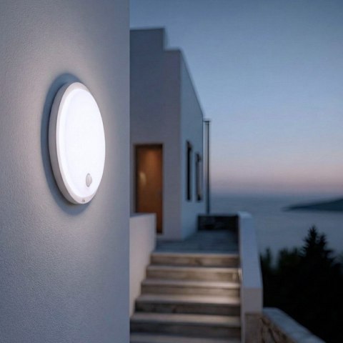 Lampa LED, IP65 czujnik PIR, MCE525 W 10W, 1000 lm, neutral white 4000 K