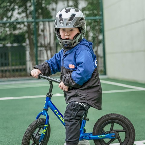 Kask rowerowy dziecięcy z odpinaną szczęką rozmiar S 48-54cm - szary ROCKBROS