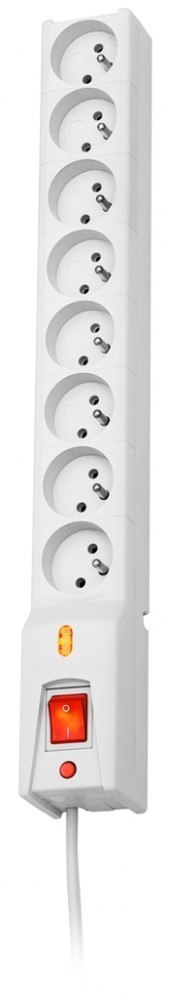 Listwa przeciwprzepięciowa LX 810, 1L, 3,0m, szara Lestar