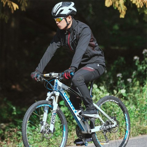 Spodnie rowerowe termiczne ochrona przed wodą i wiatrem rozmiar M czarne ROCKBROS