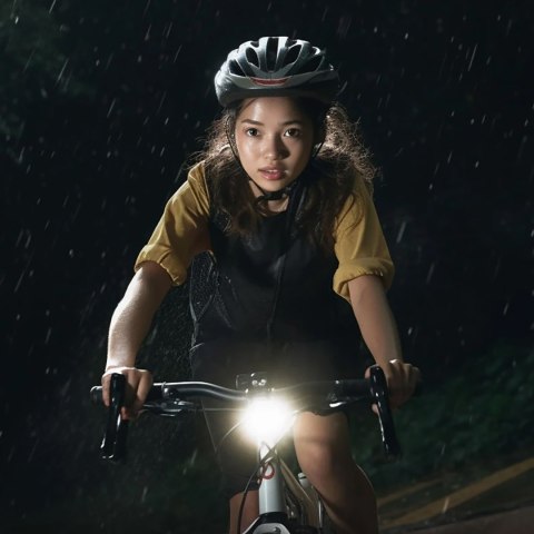 Lampka rowerowa przednia 5000mAh 1500lm IPX6 mocowanie Garmin i GoPro - czarna ROCKBROS