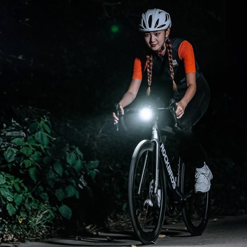 Lampka rowerowa przednia 5000mAh 1500lm IPX6 mocowanie Garmin i GoPro - czarna ROCKBROS