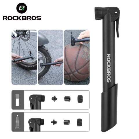 Pompka rowerowa ręczna - czarna ROCKBROS