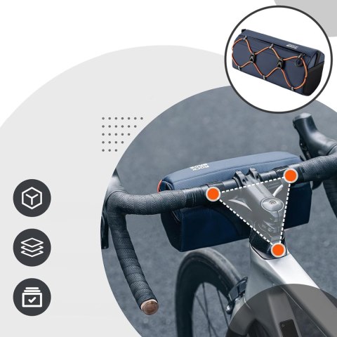 Torba rowerowa mocowana na kierownicę 2.2 l - niebieska ROCKBROS