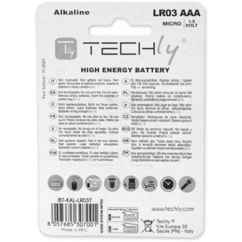 Baterie alkaliczne LR03 AAA 4szt, (IBT-LR03T4B)