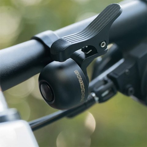 Dzwonek rowerowy na lewą stronę kierownicy - czarny