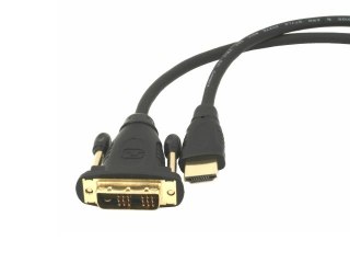 Kabel HDMI-DVI 1.8M (pozłacane końcówki) Gembird