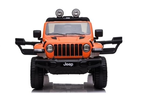 Auto na Akumulator Jeep Rubicon Światła LED MP3 Pilot 4x4 Pomarańczowy LEAN CARS